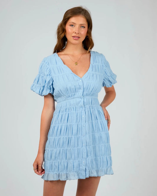 Maude Mini Dress - Ocean Blue